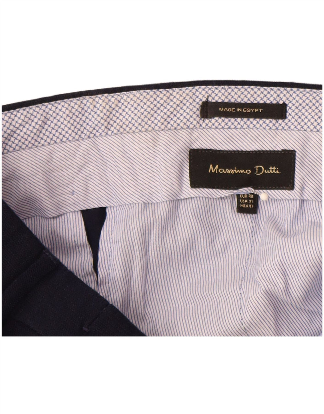 MASSIMO DUTTI Ανδρικό ίσιο παντελόνι EU 40 Medium W31 L32 Navy Blue