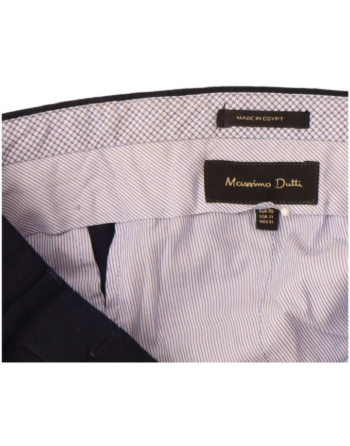 MASSIMO DUTTI Ανδρικό ίσιο παντελόνι EU 40 Medium W31 L32 Navy Blue
