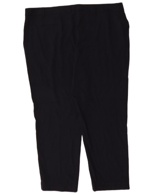 Marks & Spencer Γυναικείο κωνικό κομμένο παντελόνι UK 22 3XL W44 L28 Navy Blue