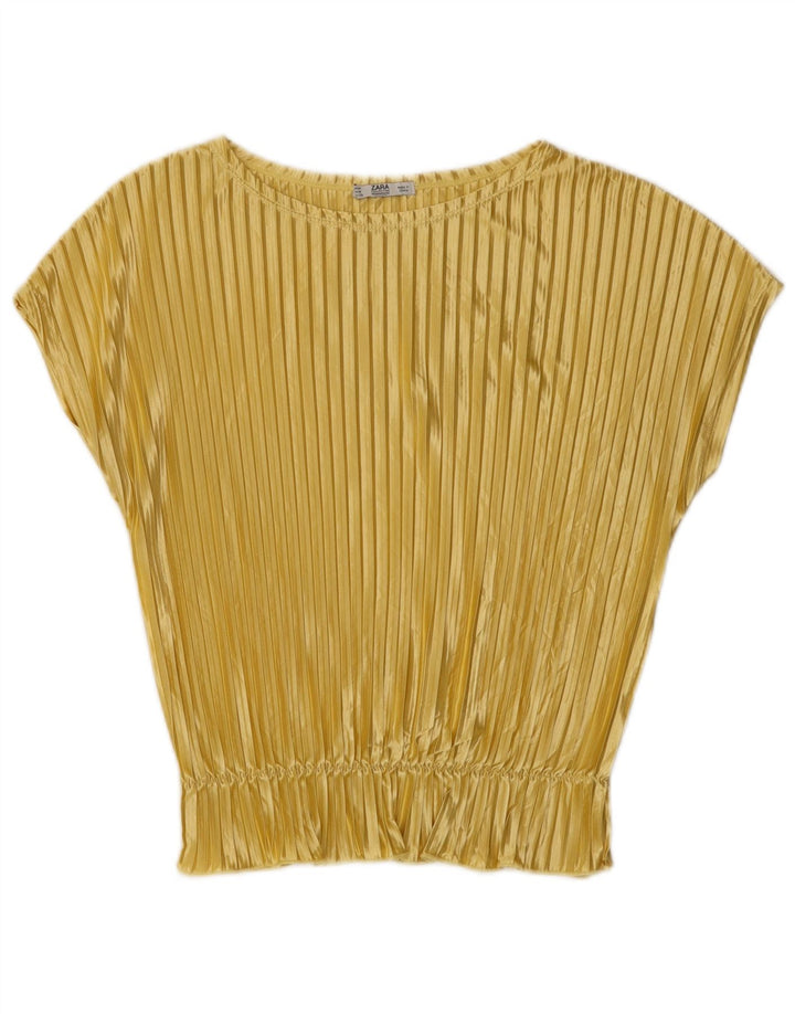 Zara Γυναικεία Μπλούζα Τοπ UK 12 Medium Yellow