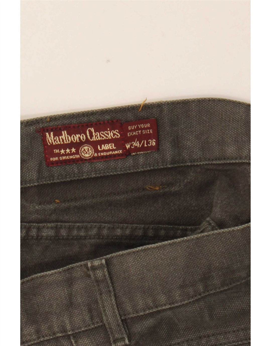 Ανδρικό τζιν ίσιο Marlboro Classics W34 L32 Χακί βαμβακερό