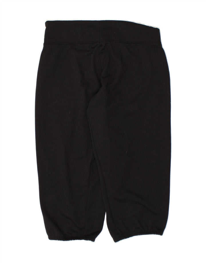 NIKE Womens Dri Fit Capri Tracksuit Trousers UK 10 Small Black Polyester | Vintage Nike | Thrift | Second-Hand Nike | Used Clothing | Messina Hembry 