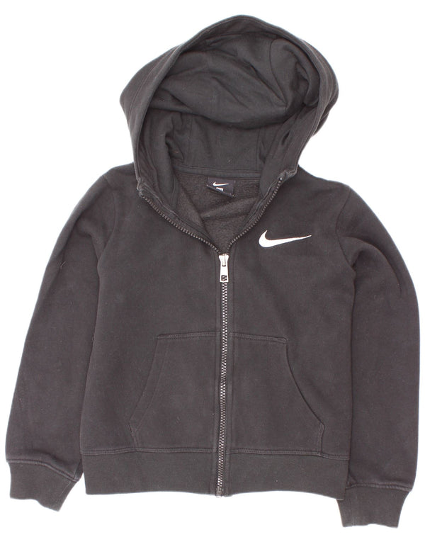 Πουλόβερ Nike Boys Zip Hoodie 6-7 ετών, μεγάλο μαύρο βαμβακερό
