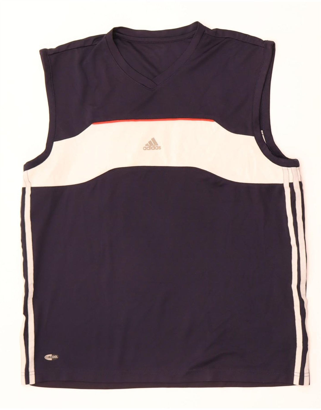 Adidas Ανδρικό γιλέκο Climacool Top Medium Navy Blue Colourblock Πολυεστέρας