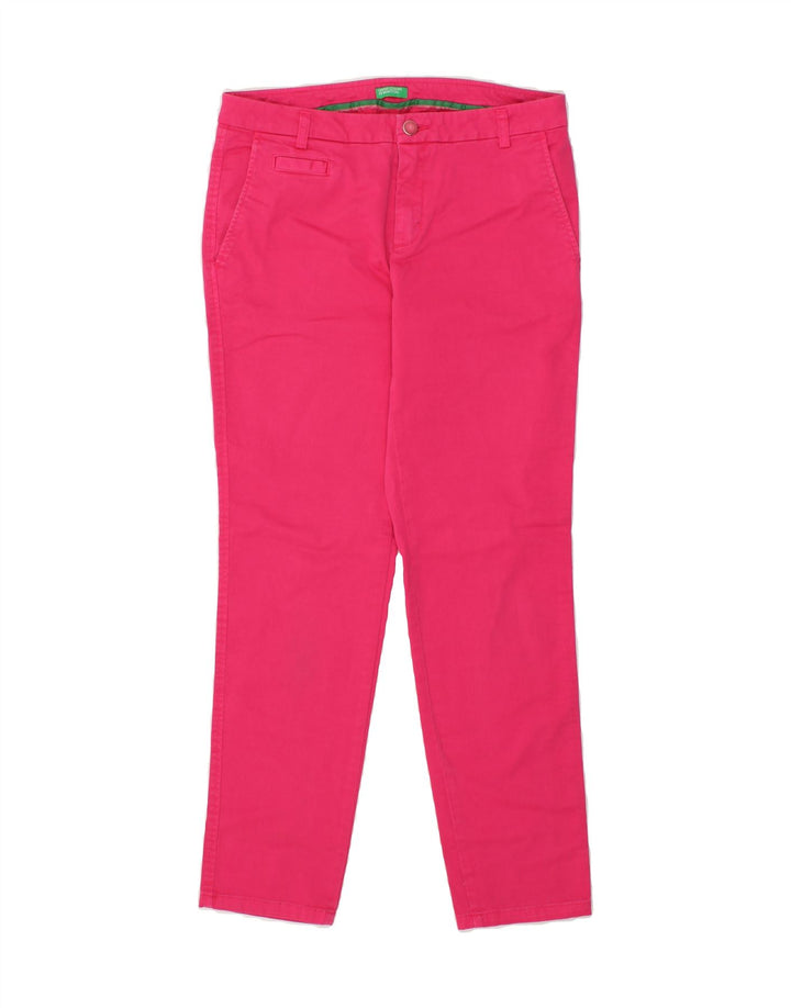 BENETTON Womens Slim Chino Trousers W32 L30  Pink Vintage Benetton and Second-Hand Benetton from Messina Hembry 