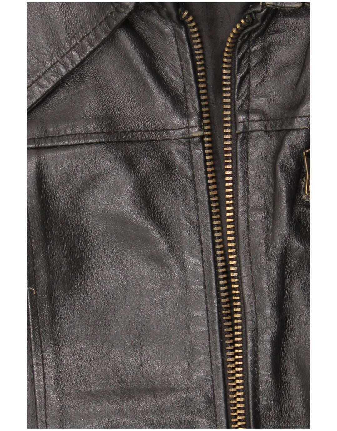 Vintage Γυναικείο Δερμάτινο Μπουφάν UK 18 XL Μαύρο Δερμάτινο