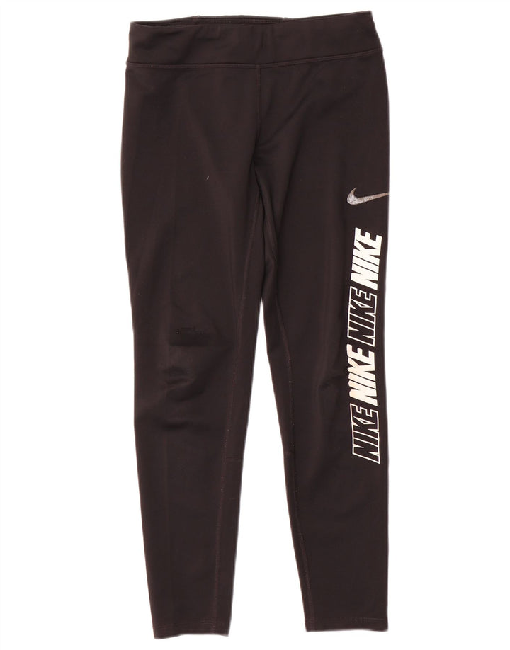 Γραφικό κολάν Nike Girls 10-11 ετών Μεσαίο μαύρο πολυεστέρα