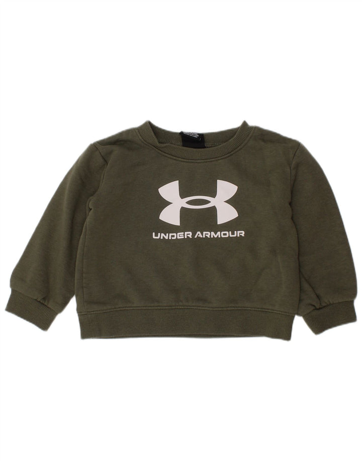 UNDER Armour Baby Boys Graphic Φούτερ Jumper 12-18 μηνών Χακί βαμβακερό
