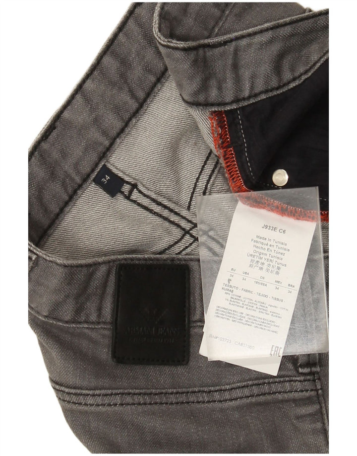 Armani Ανδρικό Slim Jeans W34 L32 Γκρι βαμβακερό