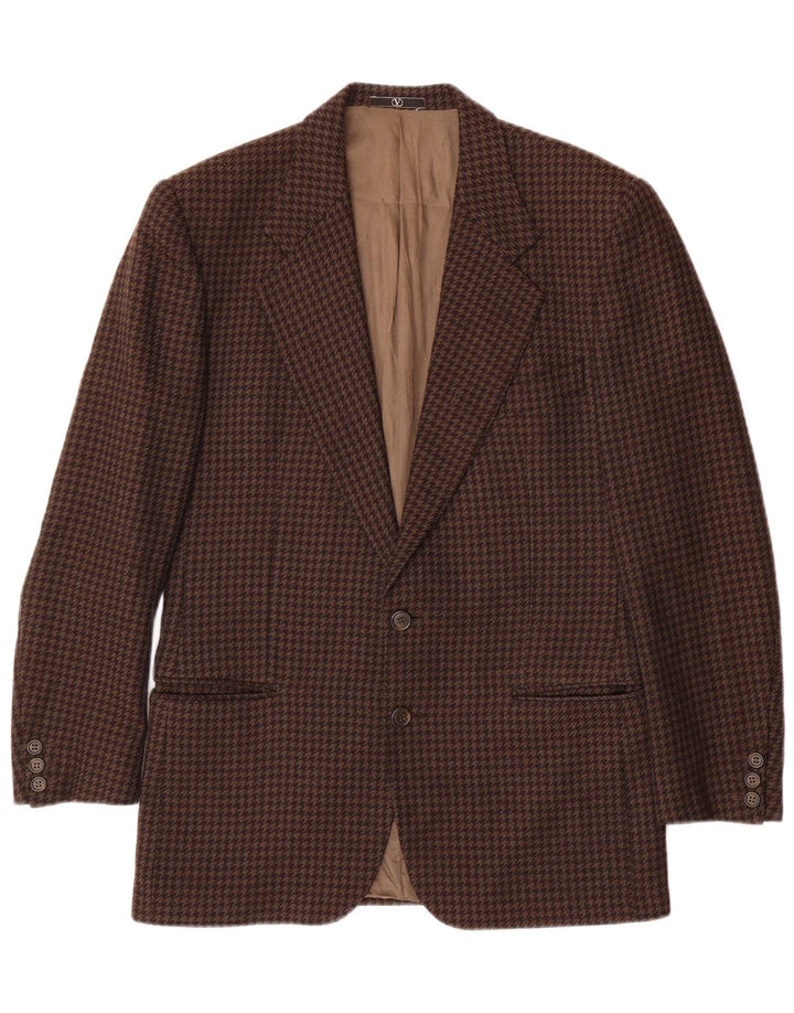 Ανδρικό σακάκι Valentino UK 38 Medium Brown Houndstooth Classic