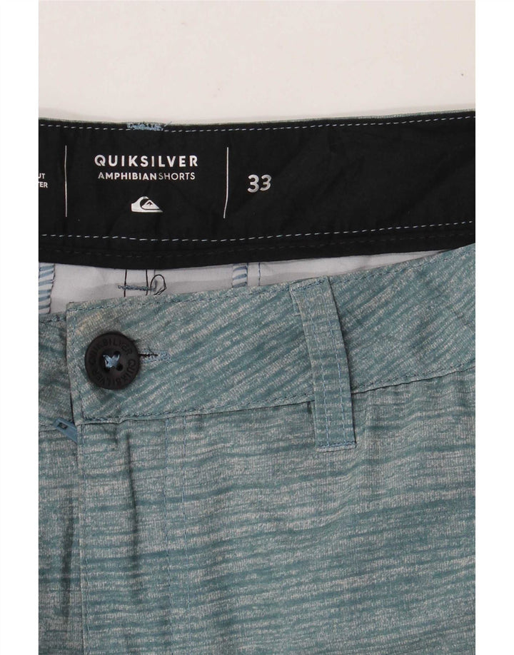 Ανδρικό σορτς Chino Quiksilver W33 με μεσαίο πράσινο ριγέ