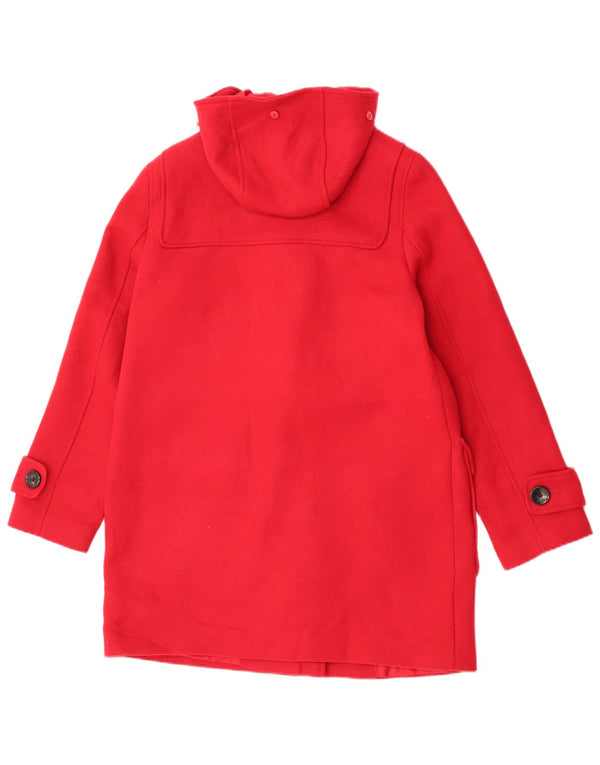 Marks & Spencer Γυναικείο παλτό Duffle με κουκούλα UK 12 Medium Red Polyester