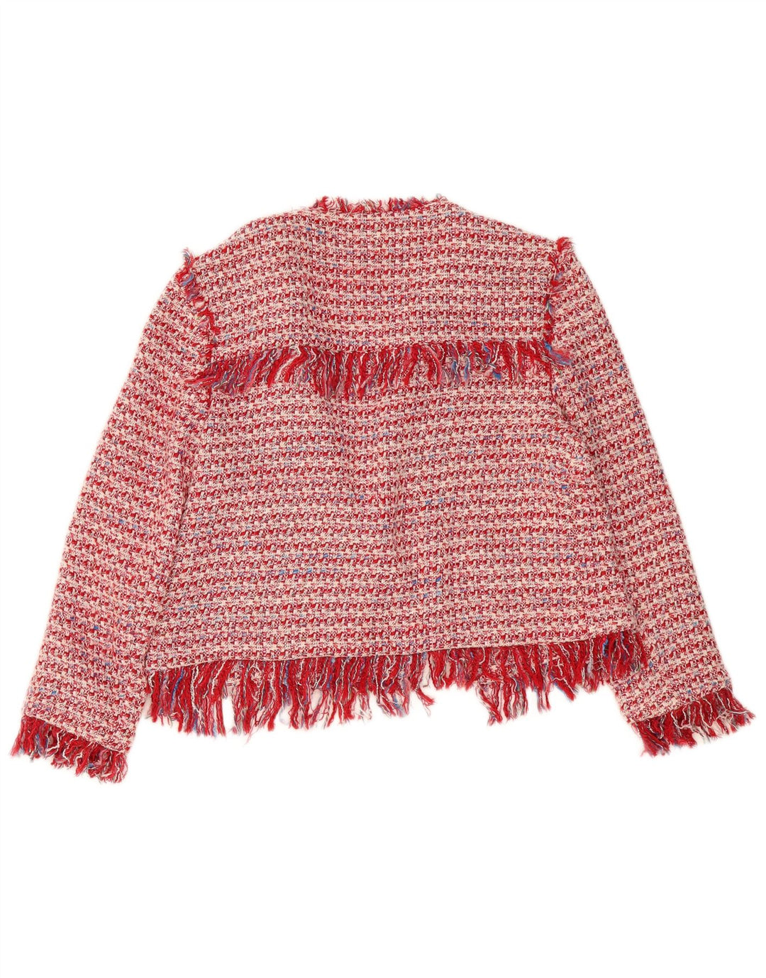 Zara Γυναικείο ανοιχτό μπουφάν Bolero UK 16 Large Red Flecked