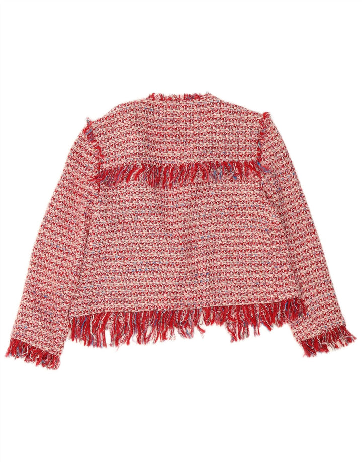 Zara Γυναικείο ανοιχτό μπουφάν Bolero UK 16 Large Red Flecked