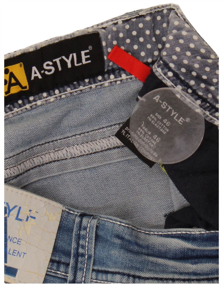 A-Style Γυναικείο Slim Jeans IT 46 Μεγάλο W33 L36 Μπλε βαμβακερό