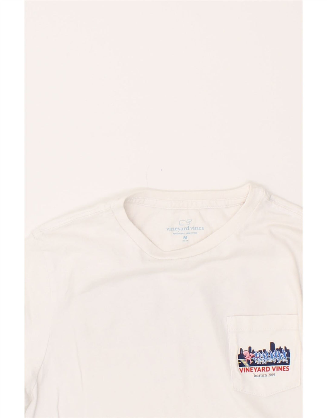 VINEYARD VINES Girls Graphic Top Long Sleeve 13-14 Years Medium  White Vintage Vineyard Vines and Second-Hand Vineyard Vines from Messina Hembry 