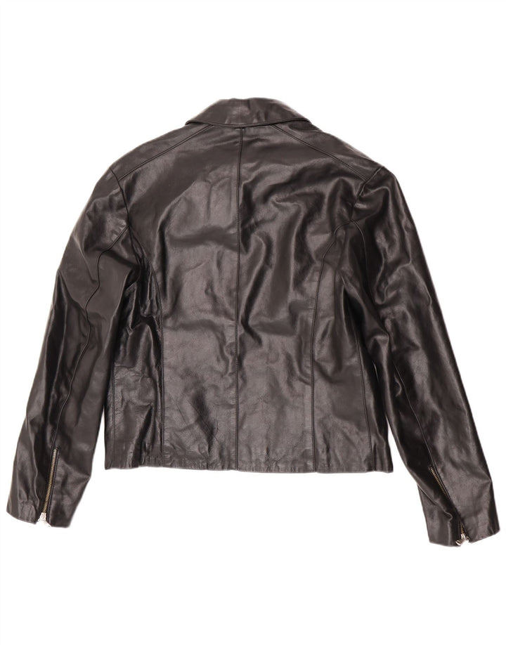 Vintage Ανδρικό Δερμάτινο Μπουφάν UK 38 Medium Black Leather