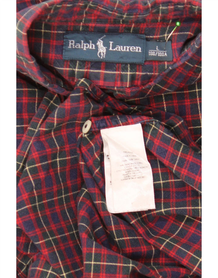 Πόλο Ralph Lauren Ανδρικό πουκάμισο μεγάλο κόκκινο βαμβακερό