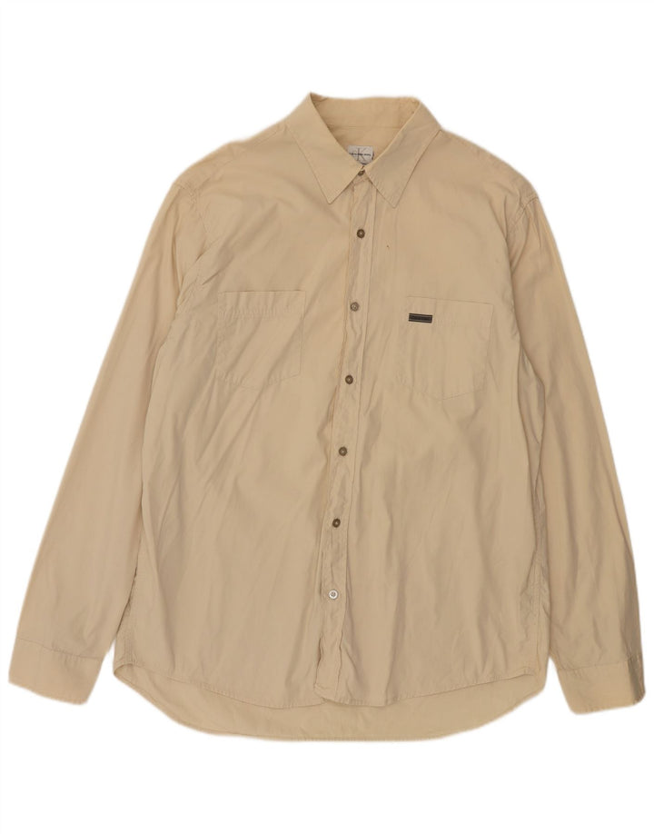 Ανδρικό πουκάμισο Calvin Klein Jeans XL Beige