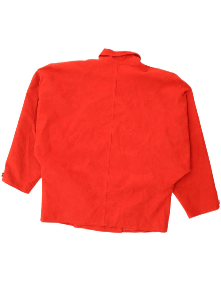 VINTAGE Γυναικείο Μπουφάν με διπλό στήθος UK 20 2XL Κόκκινο