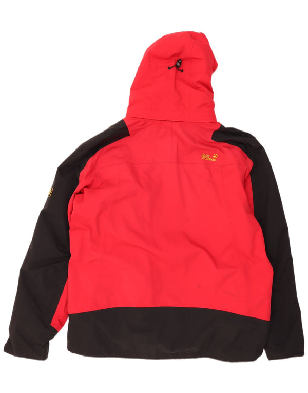 Ανδρικό μπουφάν με κουκούλα JACK WOLFSKIN UK 48 4XL Red Colourblock