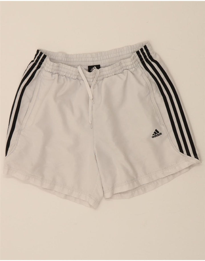 Ανδρικό αθλητικό σορτς ADIDAS μεγάλο λευκό πολυεστέρα