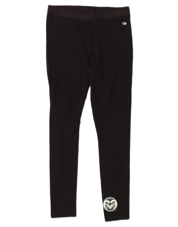 CHAMPION Γυναικεία Colorado State Rams leggings UK 12 Medium Black Cotton