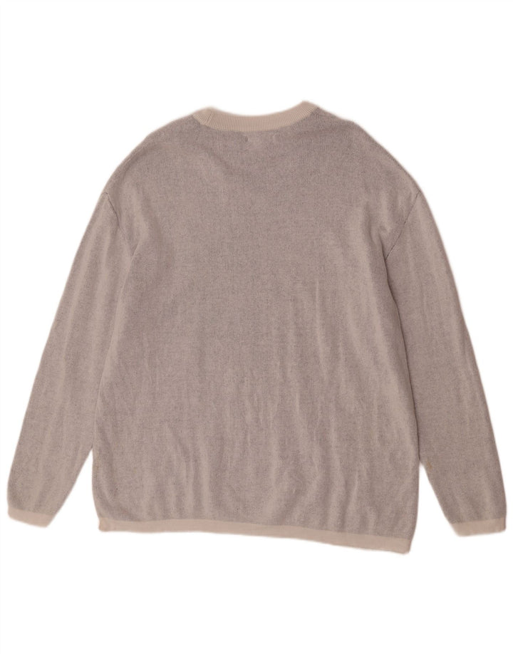 Ανδρικό πουλόβερ Zara Graphic Boat Neck Jumper Μεσαίο γκρι βαμβακερό