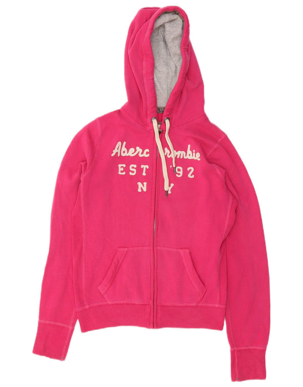 Γυναικείο πουλόβερ με κουκούλα με φερμουάρ Abercrombie & Fitch UK 14 Medium Pink