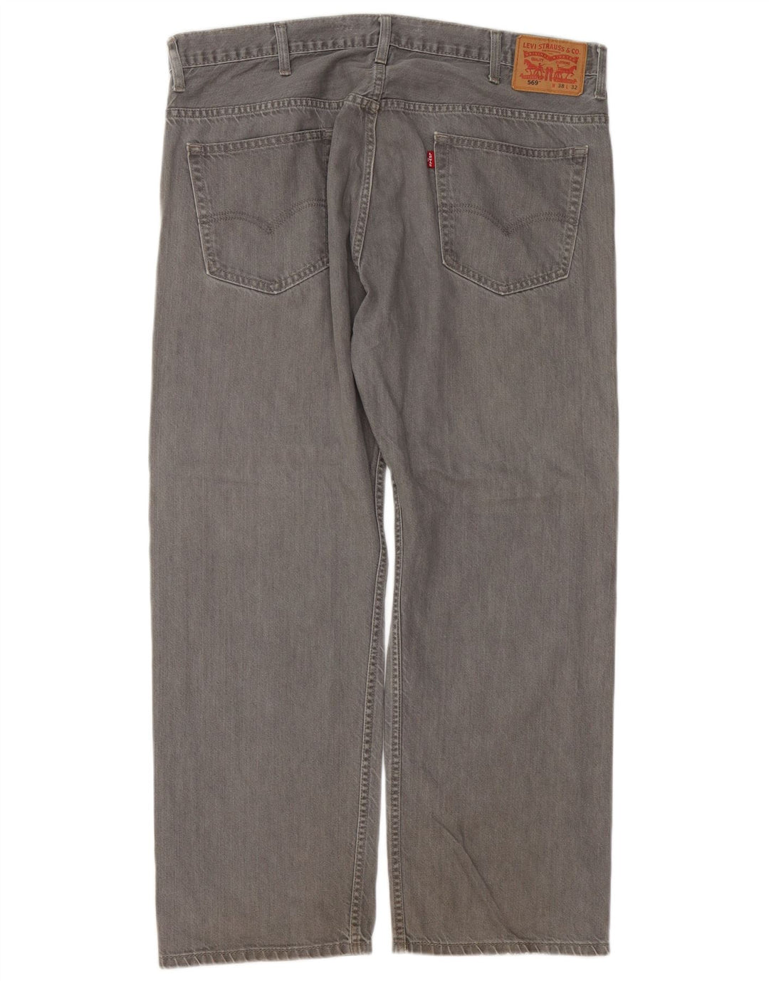 Levi's Mens 569 Loose Jeans W38 L29 Γκρι βαμβακερό