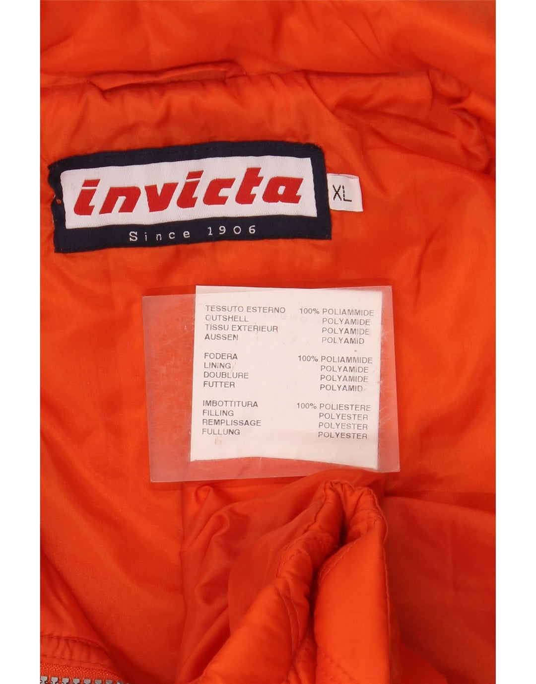 INVICTA Ανδρικό καπιτονέ Gilet UK 42 XL Πορτοκαλί Πολυαμίδιο