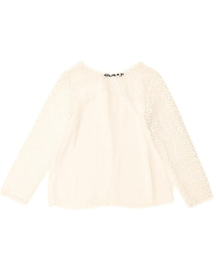 ZARA Womens Long Sleeve Blouse Top UK 10 Small White