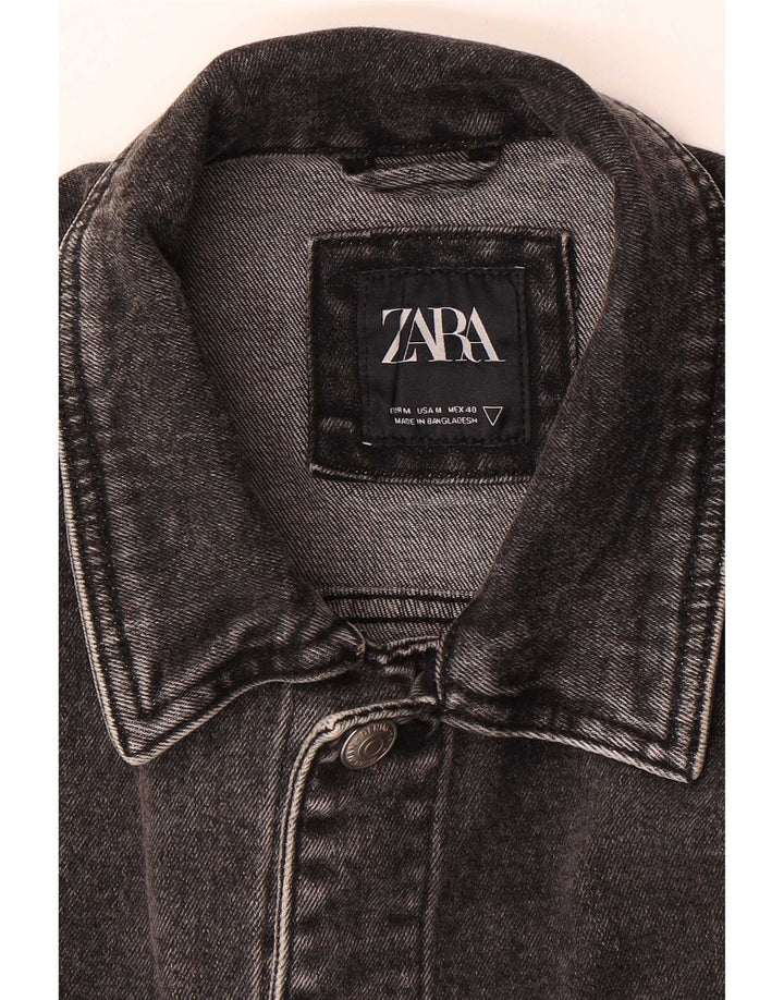 Zara Ανδρικό Τζιν Μπουφάν UK 38 Medium Grey