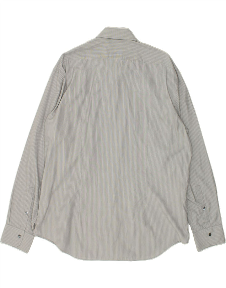 JOOP Mens Shirt Size 18 25 2XL Grey Pinstripe Cotton | Vintage Joop | Thrift | Second-Hand Joop | Used Clothing | Messina Hembry 