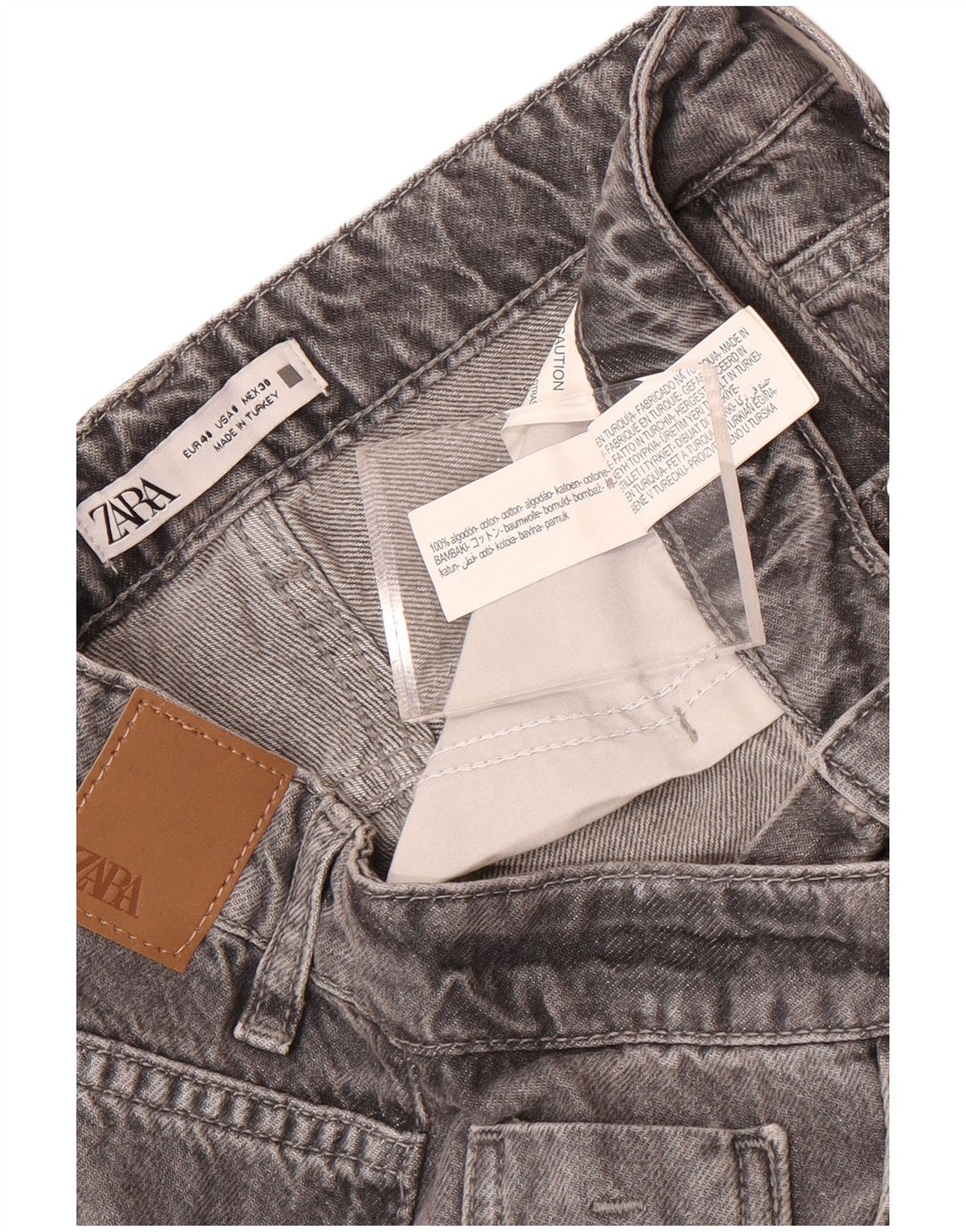 Zara Γυναικείο Cropped Jeans EU 40 Medium W30 L25 Γκρι βαμβακερό