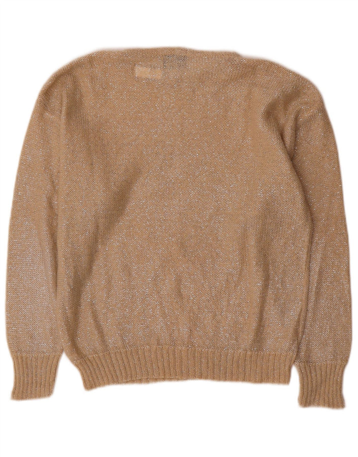 Colombo Γυναικείο πουλόβερ με λαιμόκαυστο UK 12 Medium Beige γεωμετρικό