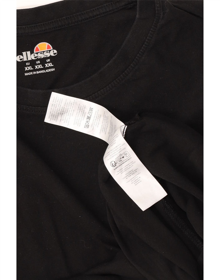 Ellesse Ανδρικό T-Shirt Top 2XL Μαύρο βαμβακερό