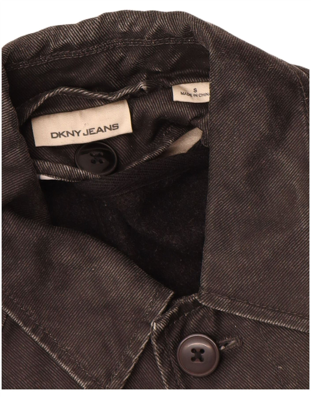 Dkny Ανδρικό τζιν παλτό UK 36 Small Black Ramie