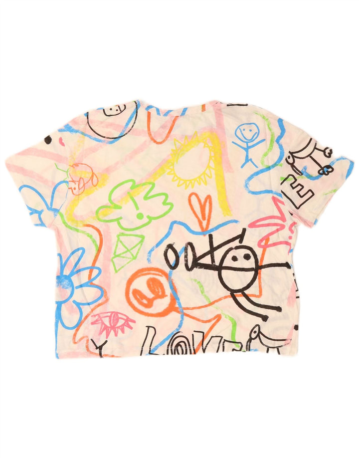 Γυναικείο γραφικό μπλουζάκι ZARA Crop τοπ 10 μικρών πολύχρωμων