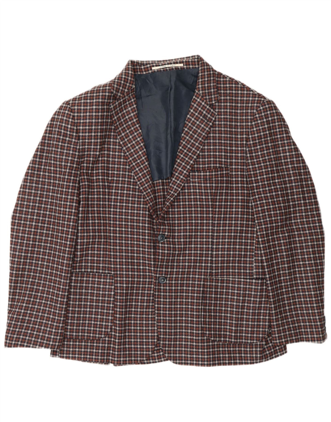Exibit Ανδρικό σακάκι σακάκι με 2 κουμπιά UK 40 Large Brown Check
