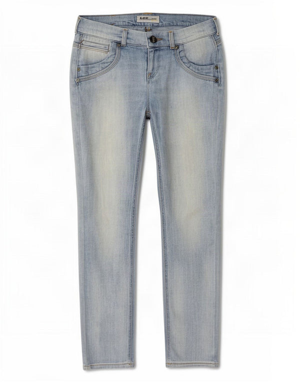 Lee Womens Slim Jeans W28 L30 Blue Cotton