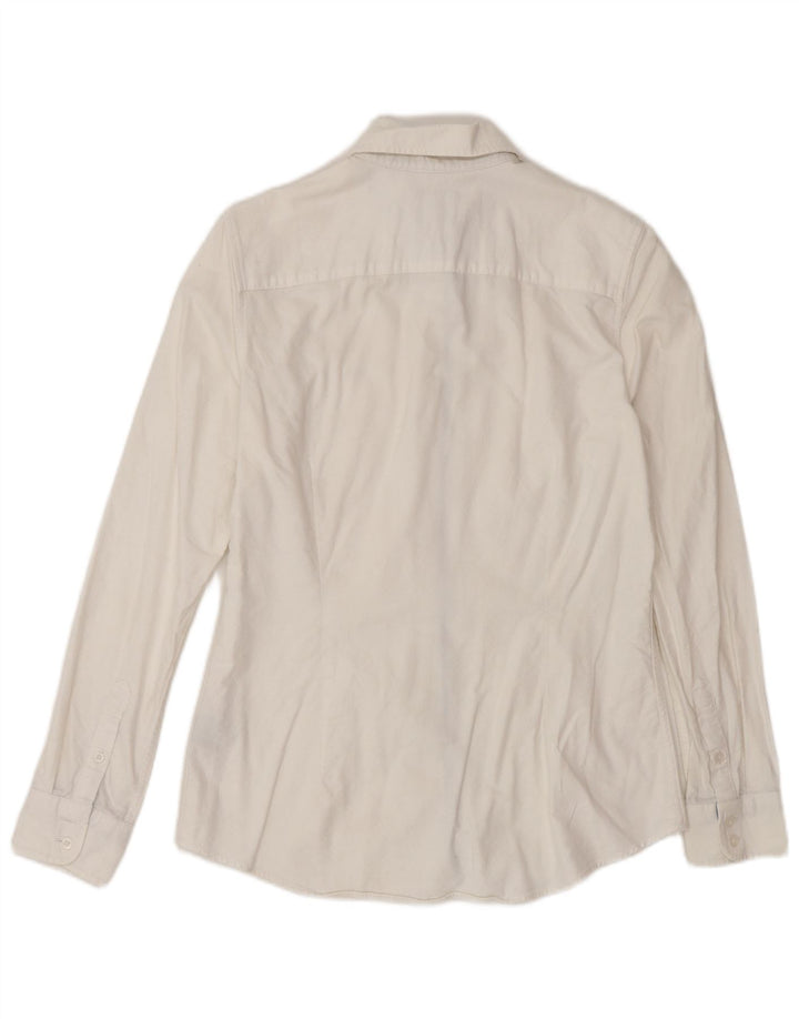 CREW CLOTHING Γυναικείο πουκάμισο Classic Fit UK 8 Μικρό λευκό βαμβακερό