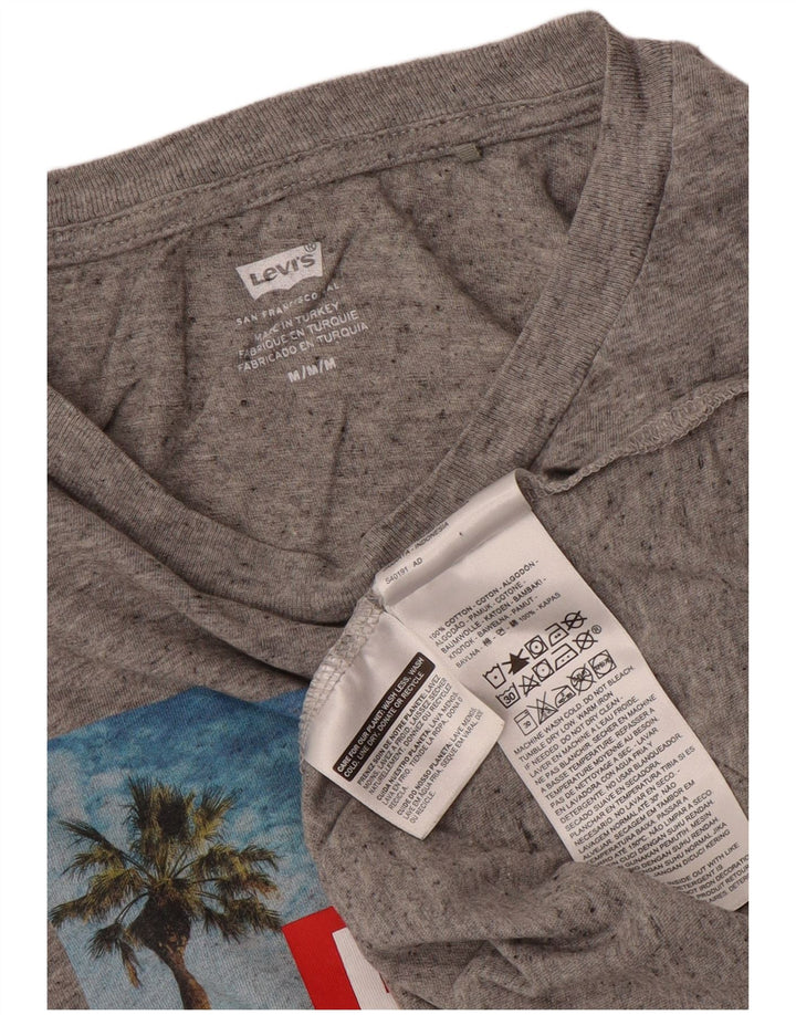 Γυναικείο γραφικό μπλουζάκι Levi's Top UK 14 μεσαίου γκρι βαμβακερό