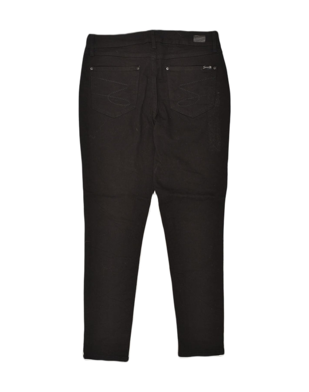 SEVEN 7 Womens Slim Jeans US 12 Large W34 L30 Black Cotton | Vintage Seven 7 | Thrift | Second-Hand Seven 7 | Used Clothing | Messina Hembry 