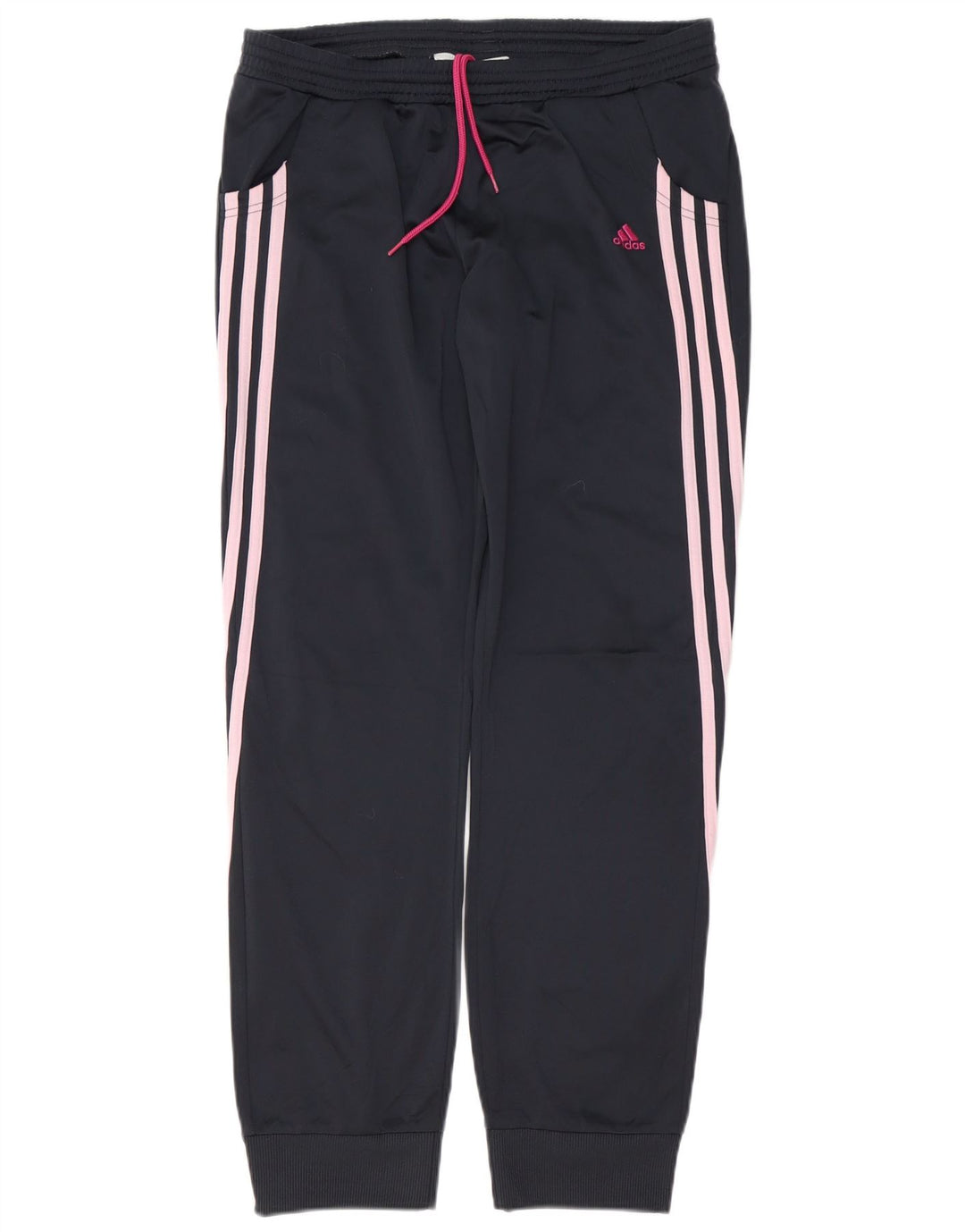 Γυναικεία αθλητική φόρμα ADIDAS Παντελόνι Joggers UK 16 Large Navy Blue Polyester