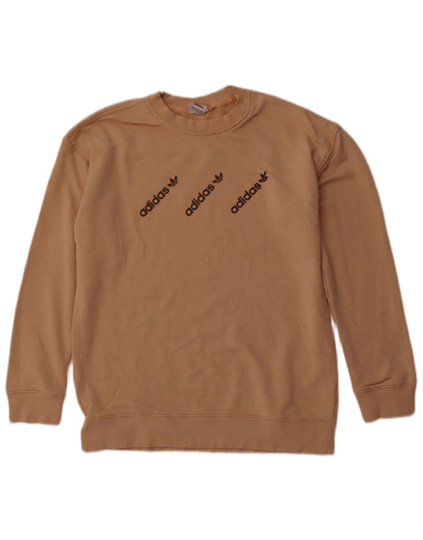 Ανδρικό γραφικό φούτερ ADIDAS Jumper Μεσαίο καφέ βαμβακερό Sports