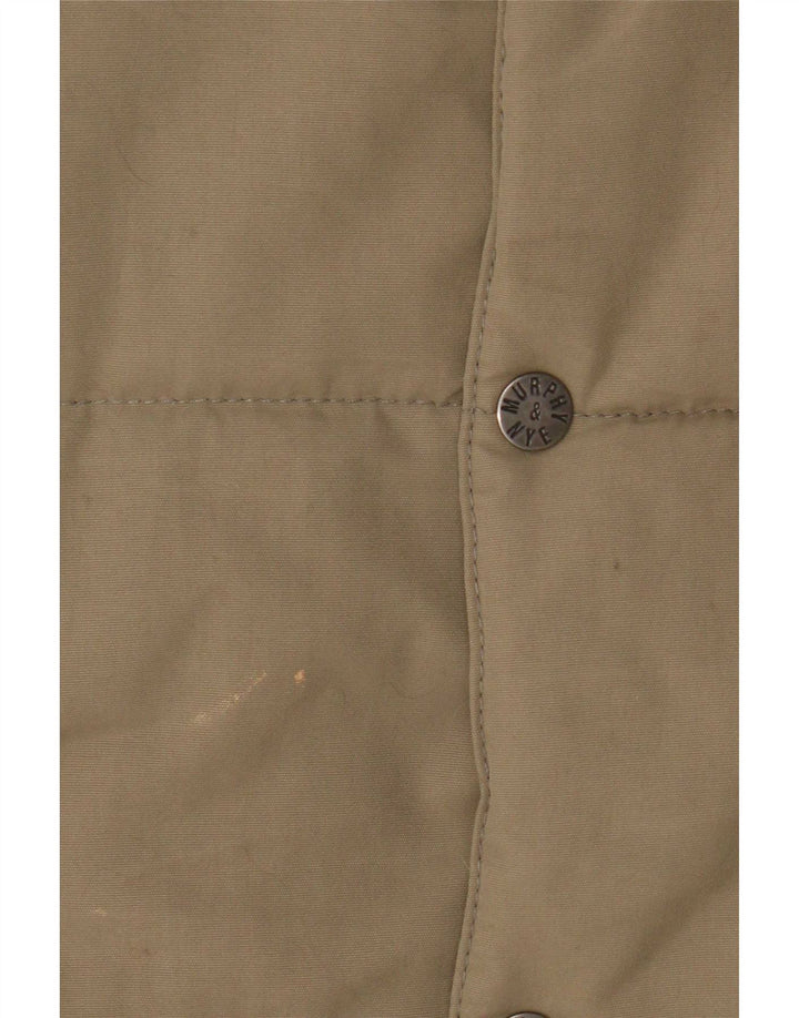 Murphy & Nye Mens Padded Gilet UK 38 Medium Khaki Polyamide