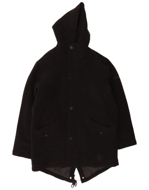 Ανδρικό μπουφάν Parka με κουκούλα Ben Sherman UK 40 μεγάλο μαύρο μαλλί