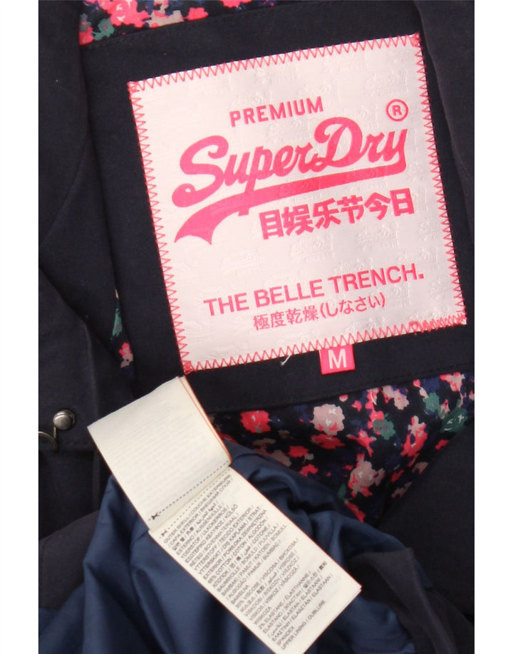 Superdry Γυναικεία καμπαρντίνα UK 14 Medium Navy Blue Cotton