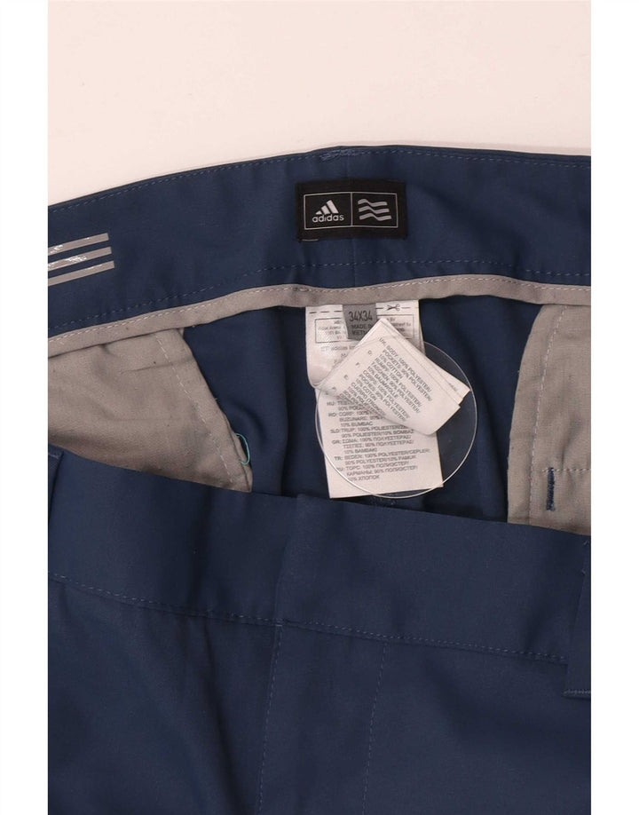 Ανδρικό ίσιο παντελόνι Chino Adidas W34 L34 Blue Polyester